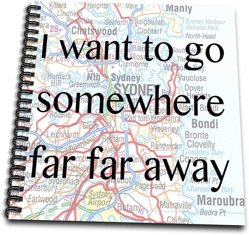 Amazon Com 3drose Db 2 I Want To Go Somewhere Far Far Away Map Sydney Travel Memory Book 12 By 12 Inch Arts Crafts Sewing
