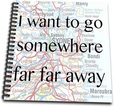 Amazon Com 3drose Db 2 I Want To Go Somewhere Far Far Away Map Sydney Travel Memory Book 12 By 12 Inch Arts Crafts Sewing