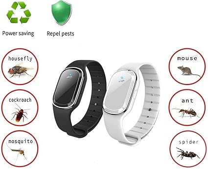 Sogetgod Ultrasonisches Armband gegen Mücken, Anti-Moskito-Armbänder ...