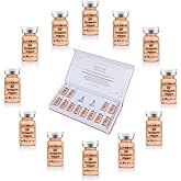BB Facial Glow Foundation Serum Starter Kit Combined With Niacinamide and Peptides to Even Skin Tone Anti-Aging Pigment Set, Medium Color Changing Foundation 12 Vials