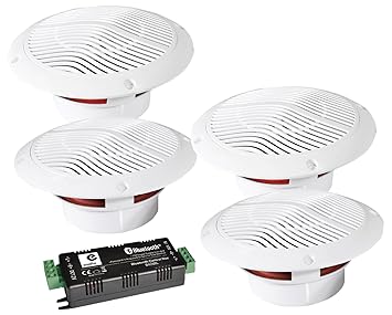 e-audio Bluetooth Deckenlautsprecher-Kit Badezimmer Wireless Bluetooth Verst?rker wasserabweisend Deckenleuchte Lautsprecher 