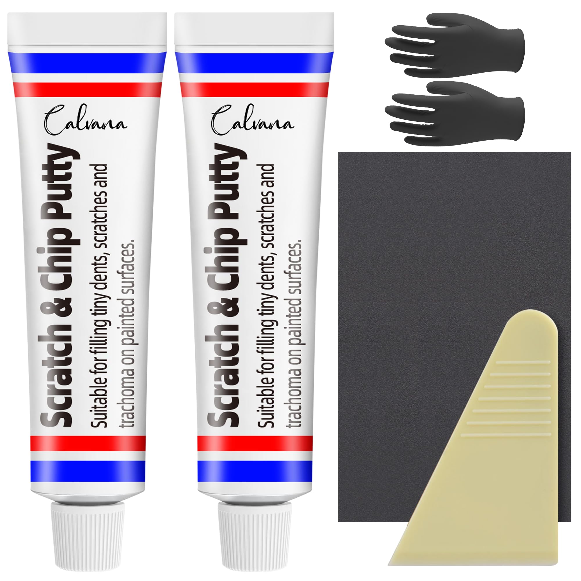Photo 1 of (2-Pack) Calvana Car Body Filler Repair Kit, Automotive Putty Scratch Filler, Quick-Drying Formula for Minor Touch-ups, Ideal for Car Paint Scratch Removal and Rust, Includes Repair Tools