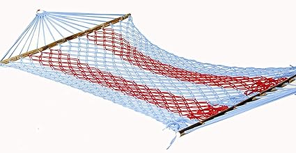 NOVICZ Hanging Nylon Rope Bed Hammock Swing for Travel Camping (Multicolour,250 cm,XL)