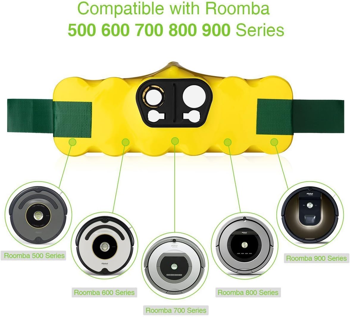 Powerextra 3.8Ah 14.4V Replacement Battery Compatible with Roomba R3 500 600 700 800 900 Series 500 510 531 535 540 550 552 560 570 580 595 620 650 660 700 760 770 780 790 800 870 900: Home & Kitchen