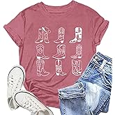 NEWKA Western Shirts for Women Cowgirl Tshirt Country Themed Tee Tops