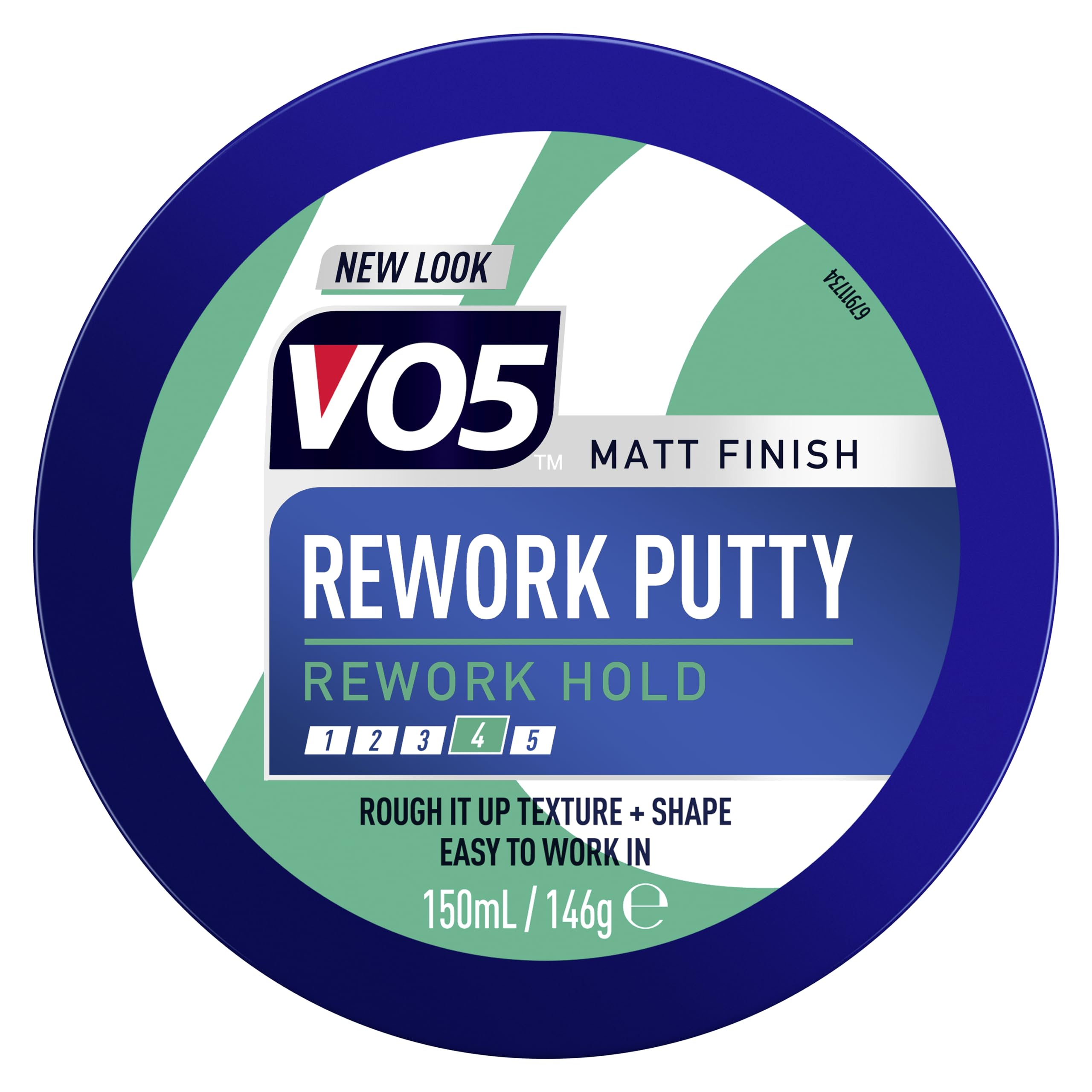 VO5 Rework Putty, 150ml, Matt Finish Hair Styling Product, Strong Hold Level 4