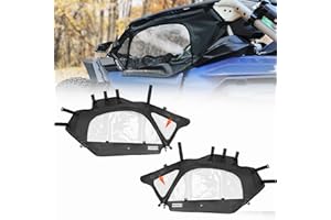 KEMIMOTO X3 Soft Upper Door Set Kit, UTV Soft Cab Doors Top Enclosure with Upgrade YKK Zippers Compatible with 2017-2025 Can Am Maverick X3 2-Seater Models, Work with Roof and Partial Windshields