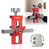 RUITOOL 2-in-1 Cabinet Door Mounting Jig with Storage Bag, Installation Positioner for Frameless Cabinets Only, Adjustable Aluminium Alloy Cabinet Hardware Jig, Holiday Home Improvement Gifts for Men