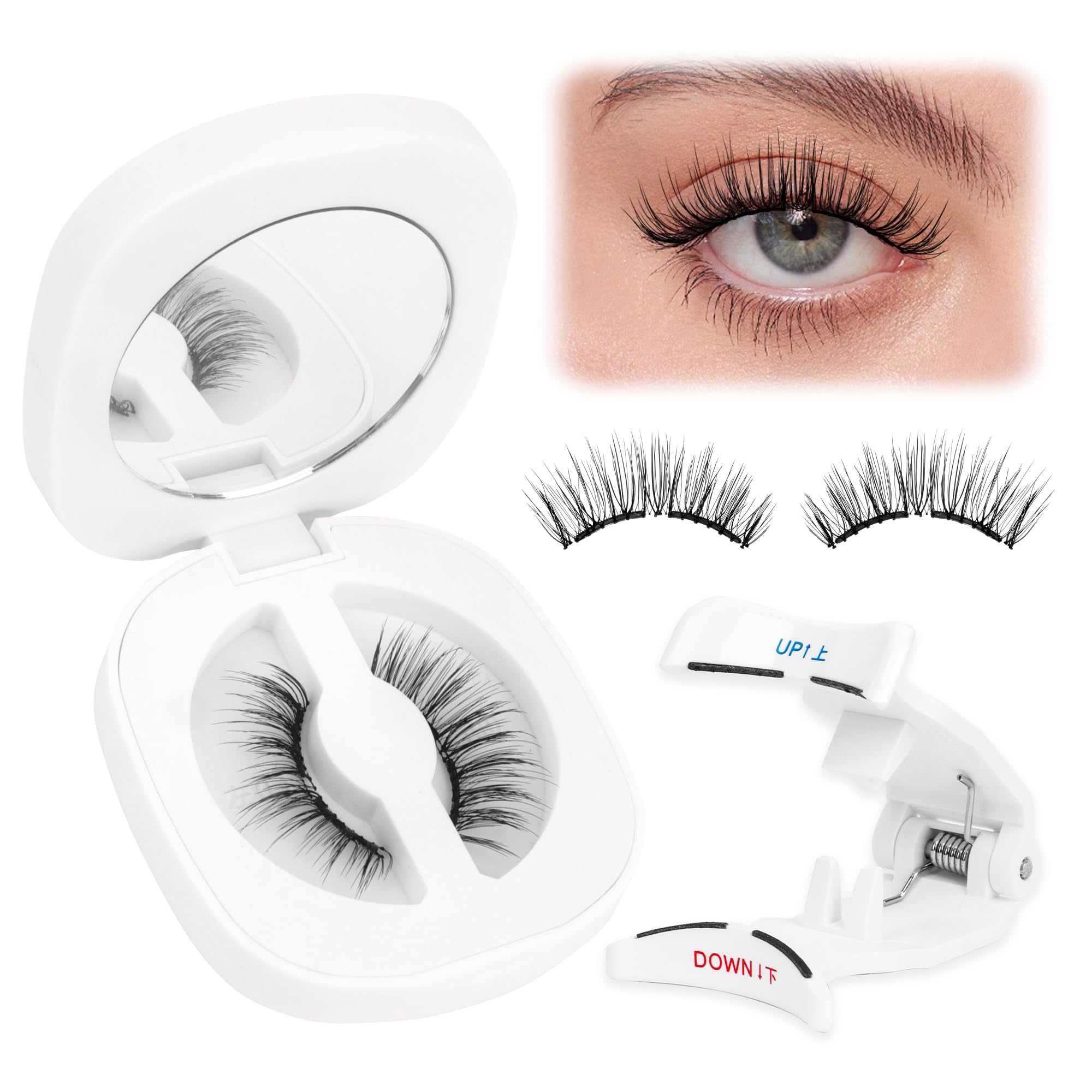 Photo 1 of *NONREFUNDABLE*
CALAILIS Magnetic Eyelashes with Applicator Upgrade Soft Magnetic Eyelashes Natural Look without Eyeliner No Glue Needed Reusable Waterproof for All Day Comfort (RCM01)