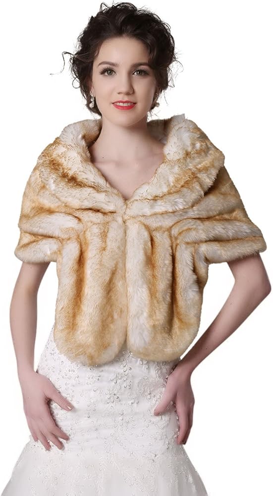 wedding shawl fur