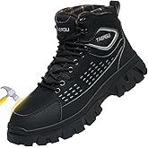 TAERGU Steel Toe Work Boots For Men 6" Waterproof Safety Boots Indestructible Industrial Boot Mens Steel Toe Shoes Botas De Trabajo