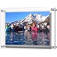 Boxalls A4 Acrylic Wall Mount Picture Frames, Clear Hanging Photo Frame Holds Biggest Picture 32 x 23 cm, for Certificate Poster Display