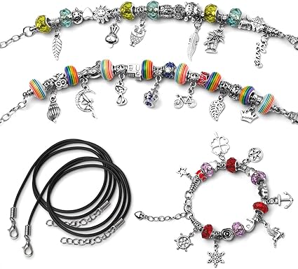 Amazon Co Jp Naler チャームブレスレット ハンドメイドdiy ペンダントチャーム レディースブレスレット ファッション 66個セット ホーム キッチン