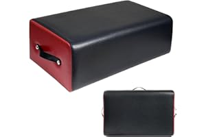 ANNUALRING Portable Pilates Box,Designed for Home Pilates Reformer and Pilates Bed,as an Auxiliary Accessory,Improve Endurance and Balance,24.8×15.75×8.66inch,Black and Red