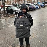 bebear Winter Cover for Baby Carrier Universal Hoodie Dark Grey view 2