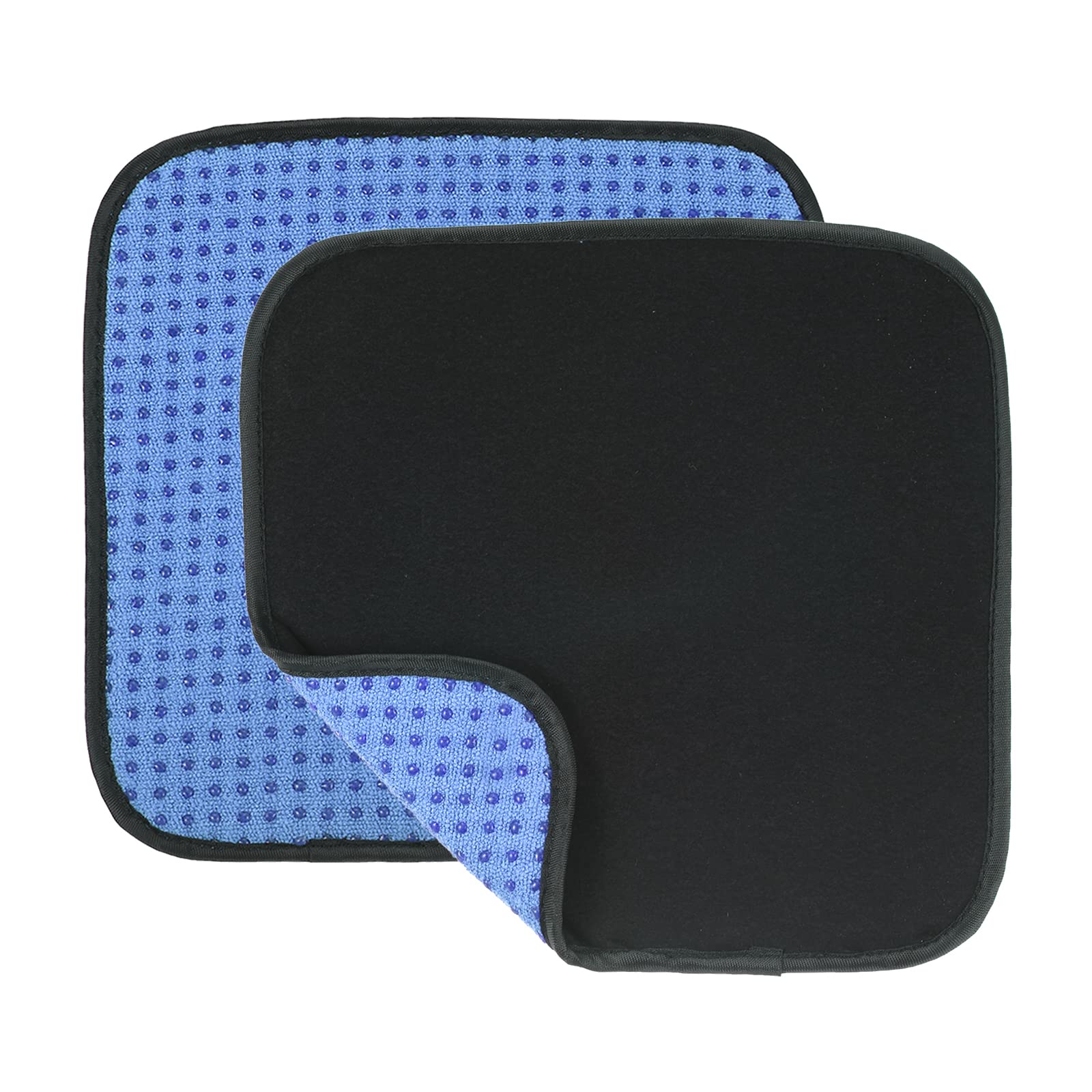 PATIKIL Bowling Ball Towel 8x8 Inch, 2 Pack Microfiber Shammy Pad for Cleaning Bowling Ball, Blue