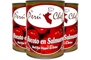 PERU CHEF Peruchef Rocoto en Salmuera en Lata | Red Hot Pepper in Brine from Peru 20 oz Can 3 Pack