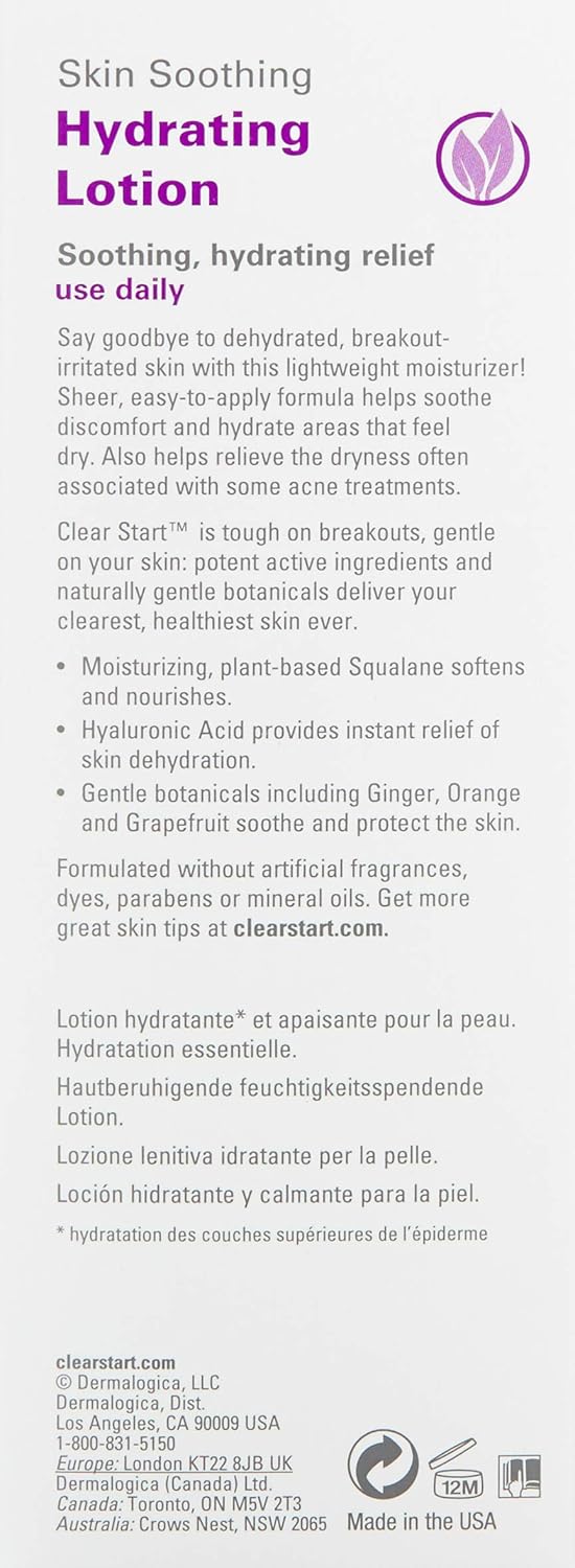 clear start soothing hydrating lotion