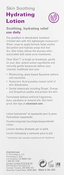 clear start hydrating lotion