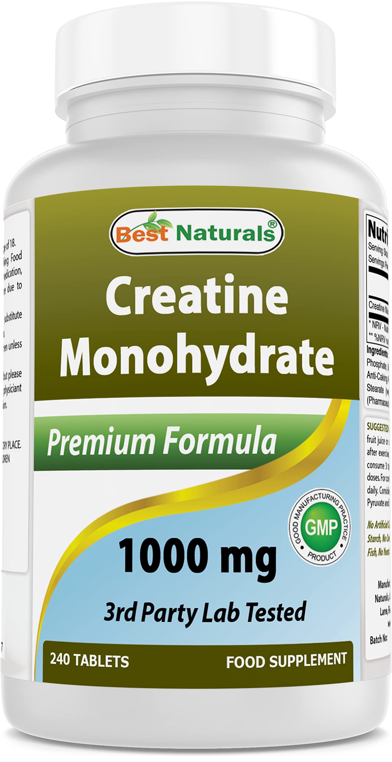 Best Naturals Creatine 1000 mg 240 Tablets