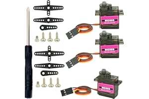 WWZMDiB 3 Pcs MG90S Micro Servo Motor 14g Full Metal Gear Compatible with for Arduino Raspberry Pi RC DIY