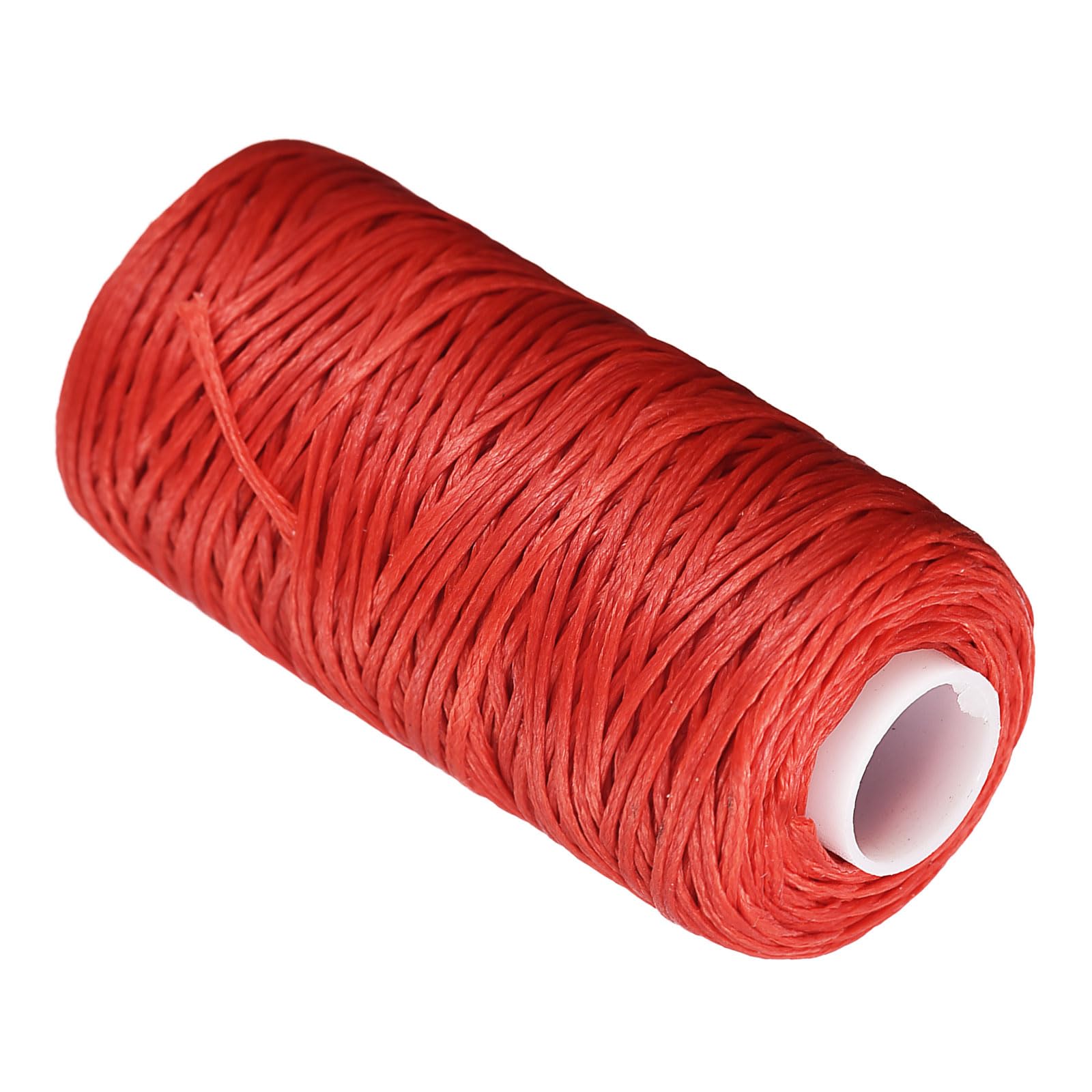 CoCud Leather Sewing Threads, 55 Yards 150D/1mm Thread, Polyester Stitching Thread Red - (Applications: for Sewing Leather Craft)