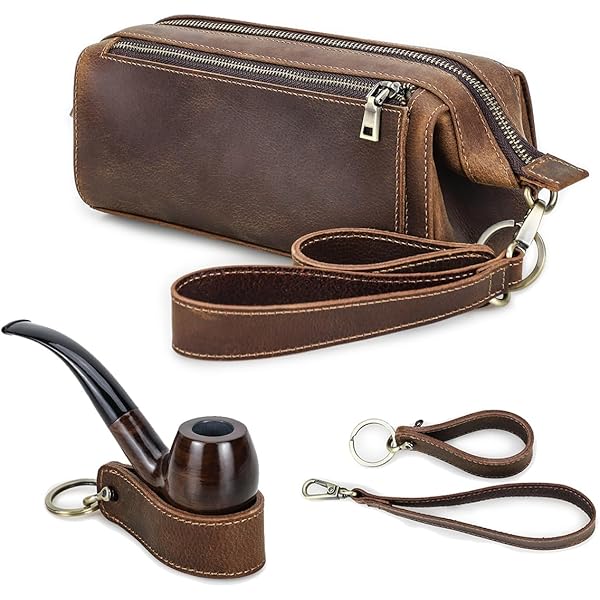 pipe tobacco pouches amazon Amazon.com: Pipe Pouch Travel Tobacco Pipe Bags, Leather Smoking Stash Case  Tobacco Bag, Pipe Accessories Pouch for 3 Tobacco Pipe and Other  Accessories, Brown : Clothing, Shoes & Jewelry