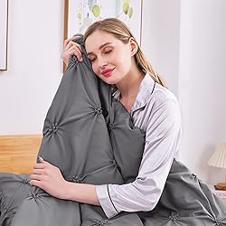 JOLLYVOGUE Dark Grey Bed in a Bag Comforter Set for