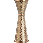 Barfly 1 x 2 oz. Diamond Lattice Etch Japanese Style Jigger, Antique Copper