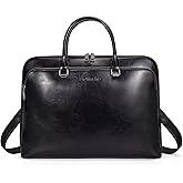 Blofinche Laptop Messenger shoulder bag: Genuine Leather work Briefcase 13.3 15.6 inch designer handbag