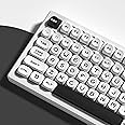 dagaladoo Double Shot PBT keycaps Set,MOA Profile keycaps 75% 100%,Dye Sublimation Keyboard caps,130 Keys Bow Custom Key caps for Gateron MX Switches Mechanical Keyboard (White)