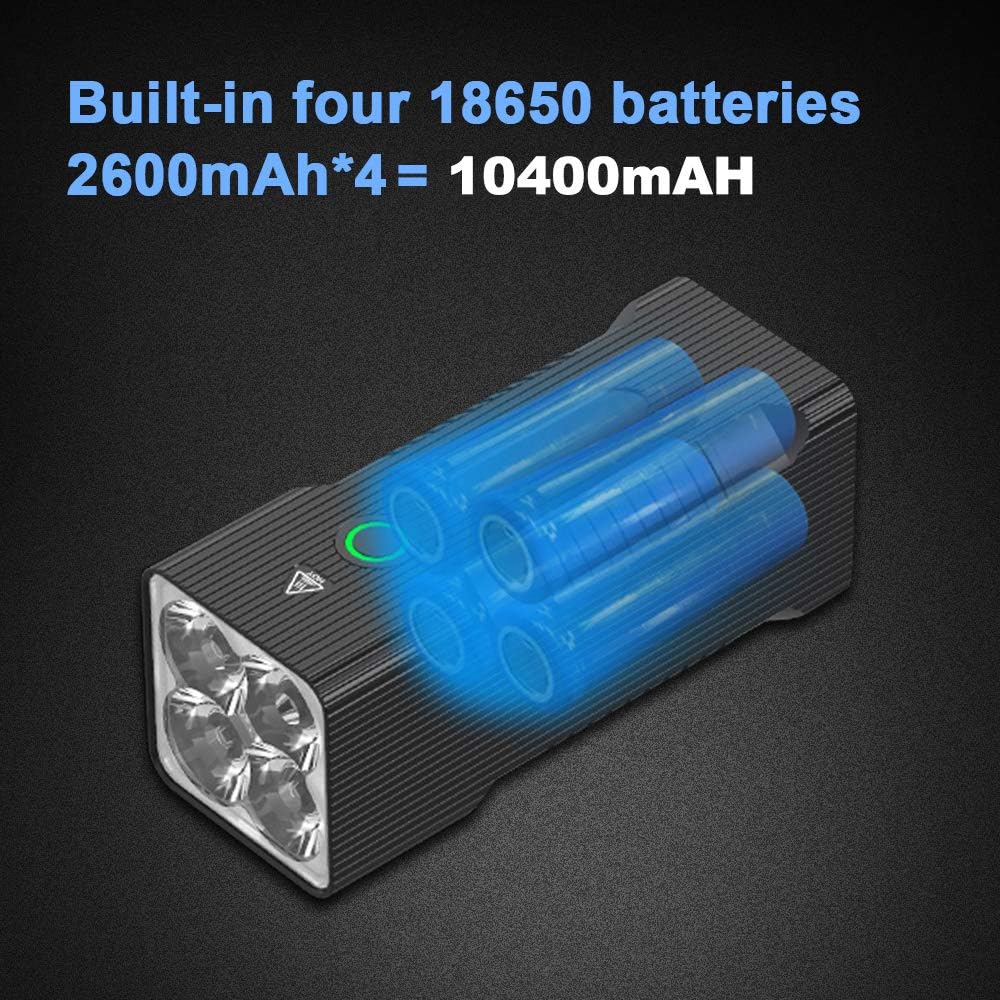 Download Lights Lanterns Usb Rechargeable Flashlight 4 X P90 Led 8000 Lm High Lumens Outdoor 10400mah Recharge Work Light 6 Modes Tactical Waterproof Torch Flashlights 5v As Power Bank Searchlight Emergency Home Sports Outdoors