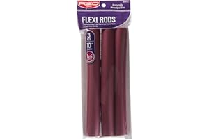Red by Kiss Flexi Rods - Heatless Hair Curler for 90S Glamorous Bouncy Curls Beach Waves, No Slips, Sleep Styler (10" Length, 1 3/16" Diameter)