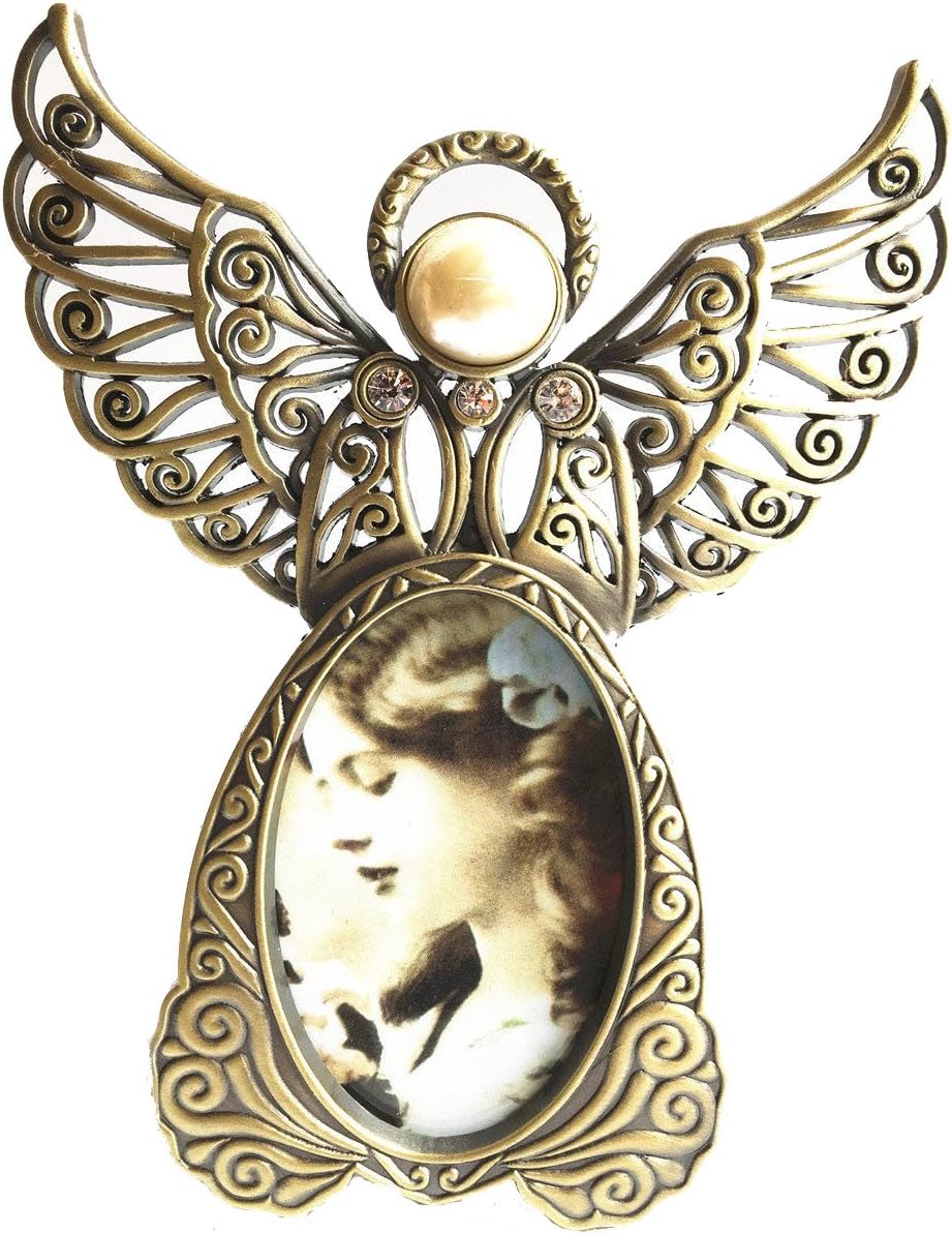 Little Angel Frame Picture Frame Upscale Metal Photo Frame Picture Frame(Gold)