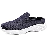DREAM PAIRS Mules for Women Shoes Slip on Sneakers Knit Flats Lightweight Breathable Comfortable Walking Shoes