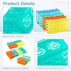 8 Pcs Test Tube Holders, 4-Way Interlocking Tube