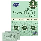 SweetLeaf Stevia Powder Sweetener, Sugar Free - 70 Packets (3 Pack) | Zero Calorie Sweetener No Erythritol, Stevia Leaf Extract, Natural Sugar Substitute for Coffee &amp; Baking, Prebiotic Fiber