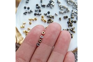 PEACHCOR 1mm(Inner Diameter) Tiny Eyelet, in 4 Colors, for Doll Clothes and Shoes Making, Mini Craft Supply, 20 PCS (Gold)