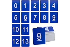 StayMax Rectangle Plastic Numbered Tags Number Disc Number Token (0-25, Blue)