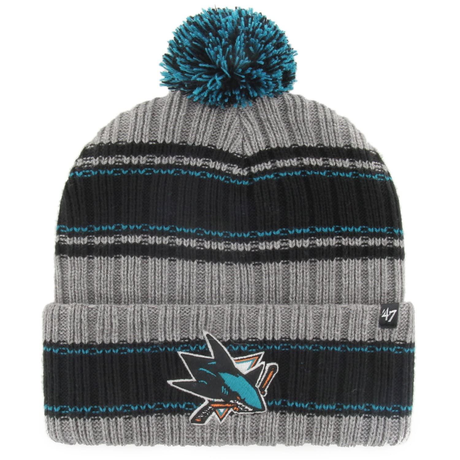 47 Brand Cuff Knit Beanie - Rexford San Jose Sharks Grey