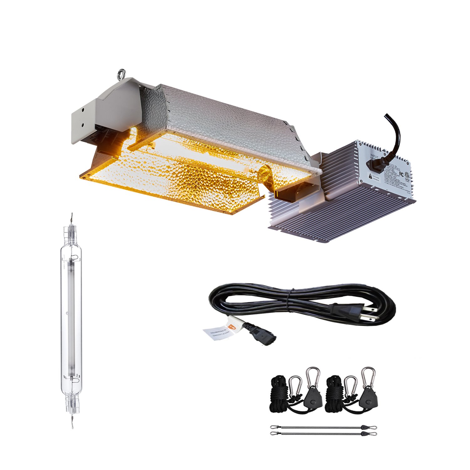Buy TopoGrow 1000W Double Ended HPS Grow Light Kit Fixture Complete with 2000K HPS Bulb 120V