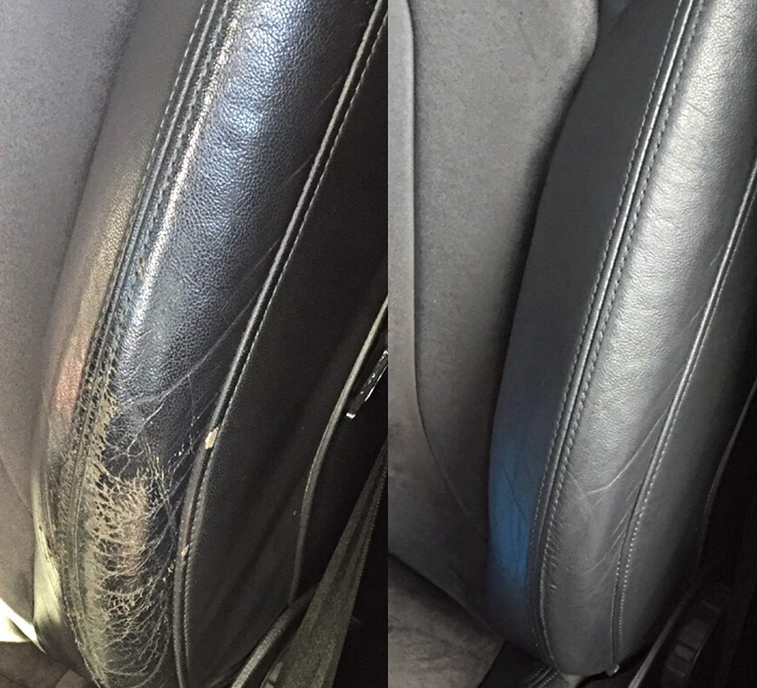 colourcare24Car Seat Touch-up Matt Black For Leather and Synthetic Leather Seats Backrest Wear Restores Colour Protective Seal Dye Easy Application