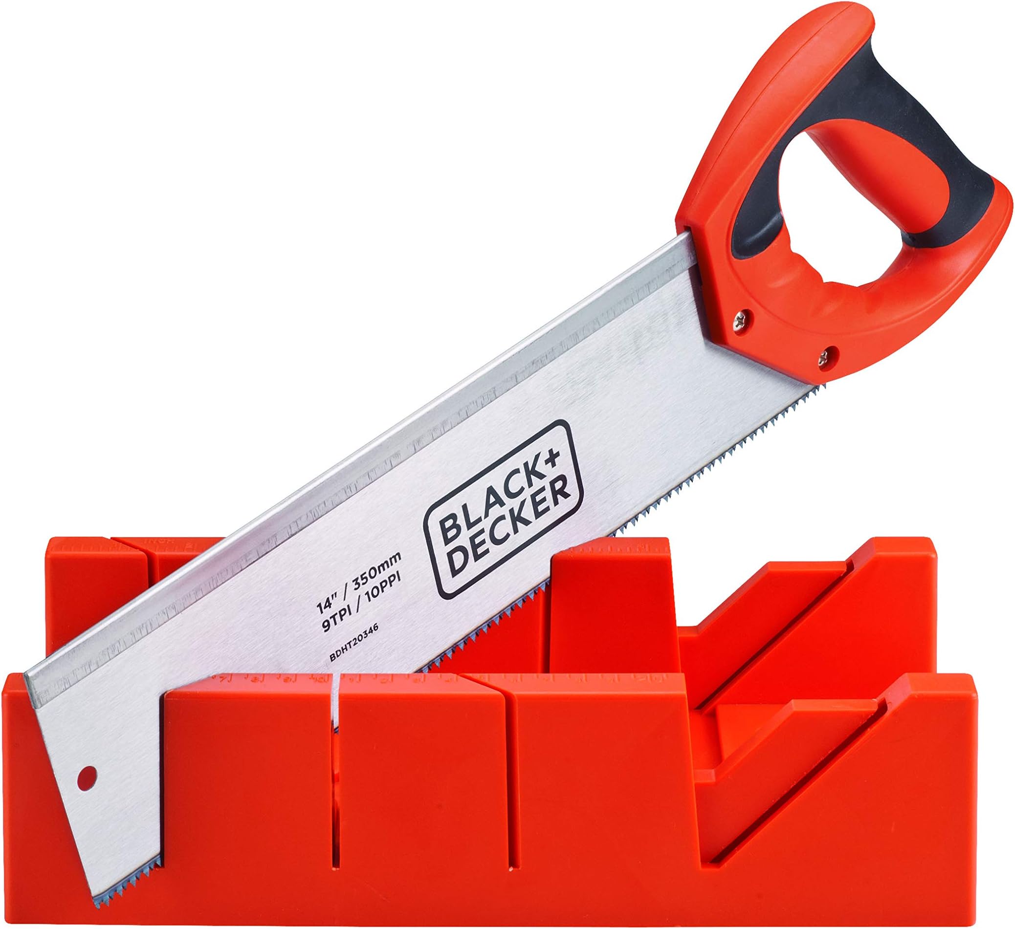Black + Decker Steel Mitre Box with Saw (Orange)