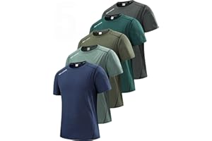 Men's Short Sleeve Workout T-Shirt, Lightweight Breathable Quick Dry Athletic Top for Training Gym & Running