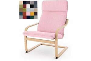 Vepping Lude Multi Colored Armchair Replacement Cover, Fits IKEA Poäng Armchair, Cushion not Included (Cushion Design 3, Polyester - Pink)