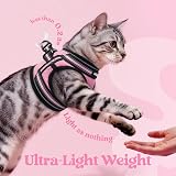 rabbitgoo Cat Harness and Leash Set Pink Extra Small Adjustable Vest view 6