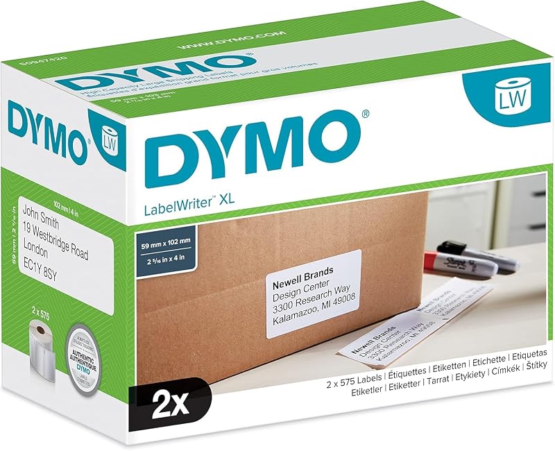 DYMO LabelWriter High-Capacity Shipping Labels 59x102 mm 2 Rolls 1150