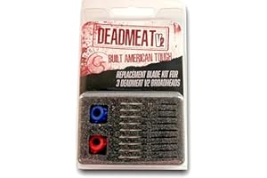 G5 OUTDOORS G5 Deadmeat V2 Replacement Blade Kit, 9 Stainless Steel Blades, Wrench, 3 Snaplock Collars, Fits 100/125 Grain Deadmeat V2 Bow Hunting Archery Broadheads