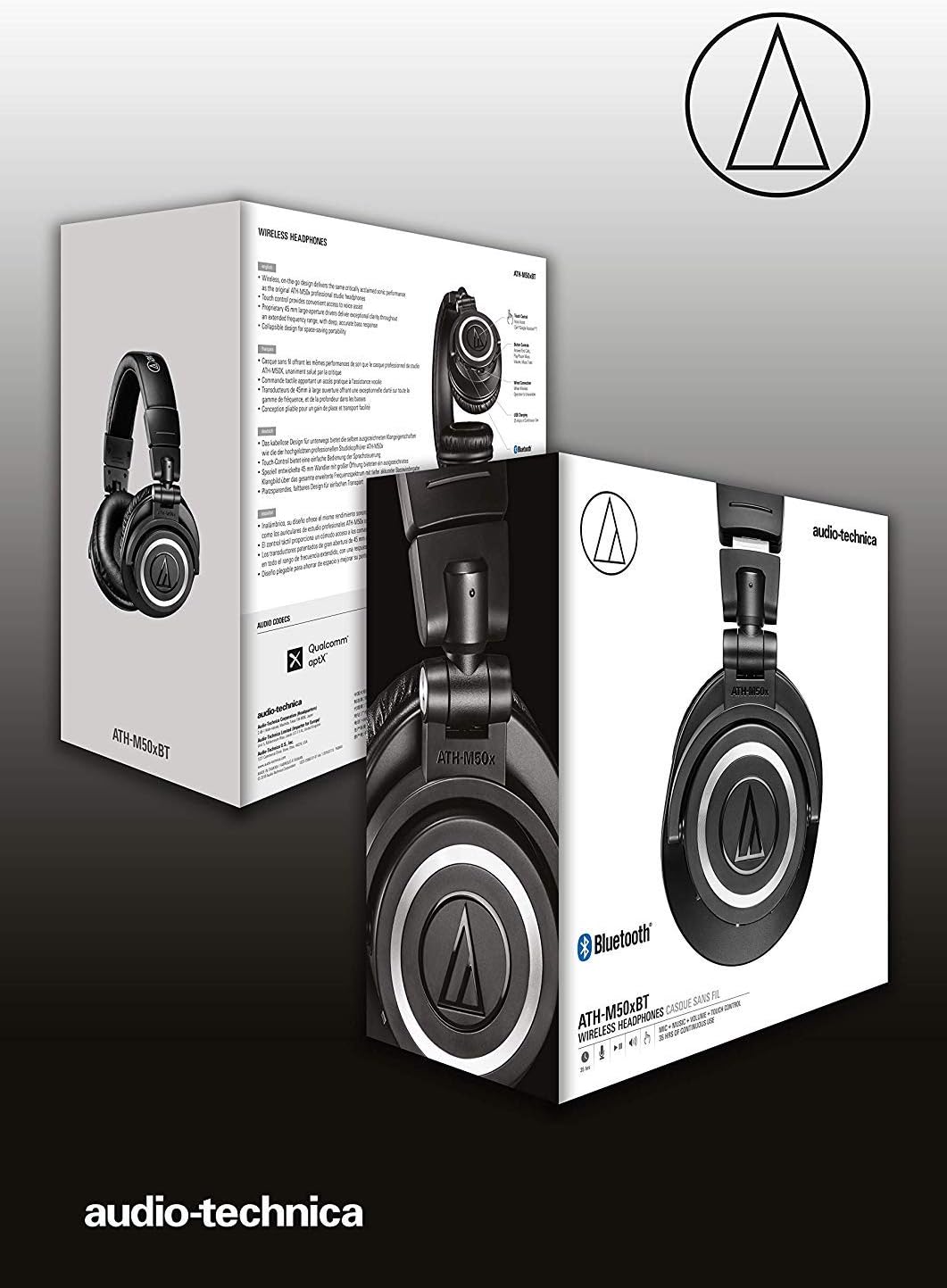 Audio-Technica ATH-M50xBT Wireless Bluetooth Over-Ear Headphones, Black, With Exceptional Clarity, Comfort, And 40 hr Battery: Musical Instruments