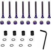 IMPORX Skateboard Purple Hardware Kit - Mounting Screws &amp; Nuts Set for Longboard Skateboard &amp; Cruiser - Ultra Strong Alloy